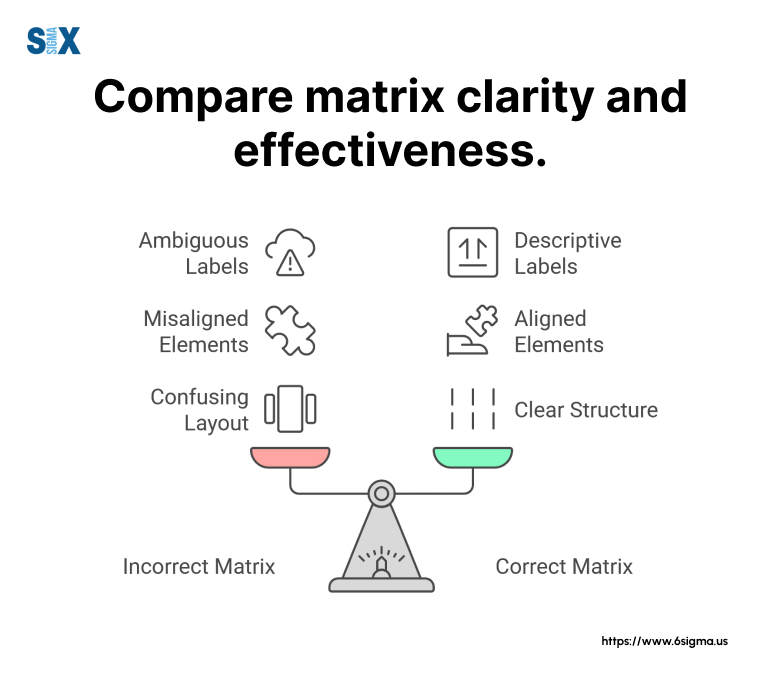 Image: Compare matrix clarity and effectiveness.